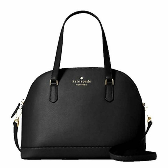 New Kate Spade New York Medium Dome Satchel Saffiano Leather Black with tags⭐️⭐️ - Picture 7 of 16